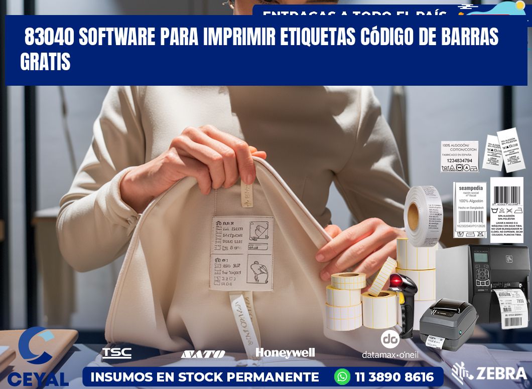 83040 Software para imprimir etiquetas código de barras gratis