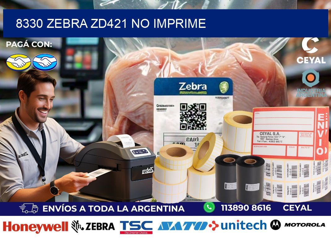 8330 Zebra ZD421 no imprime
