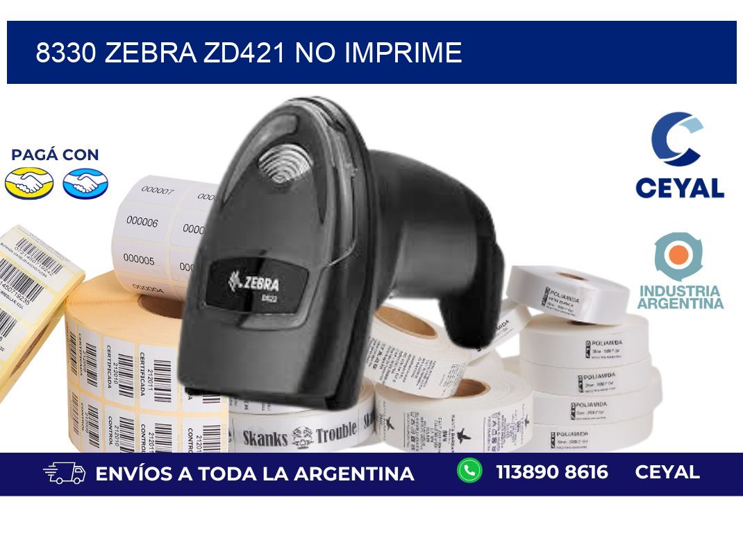 8330 Zebra ZD421 no imprime