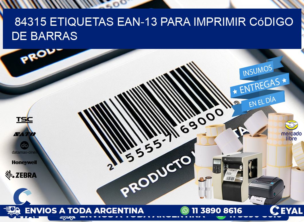 84315 etiquetas ean-13 para imprimir código  de barras