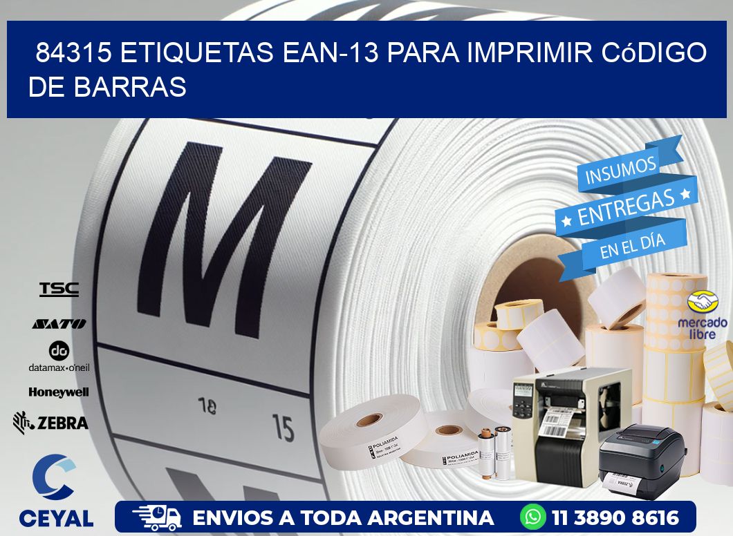 84315 etiquetas ean-13 para imprimir código  de barras