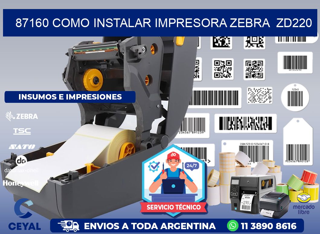 87160 Como instalar impresora Zebra ZD220