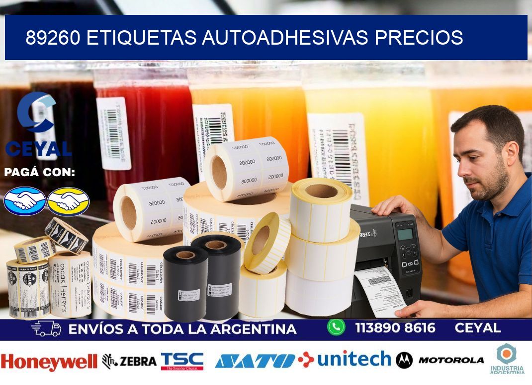 89260 Etiquetas autoadhesivas precios
