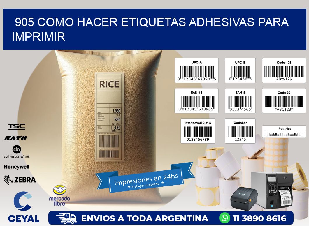 905 Como hacer etiquetas adhesivas para imprimir