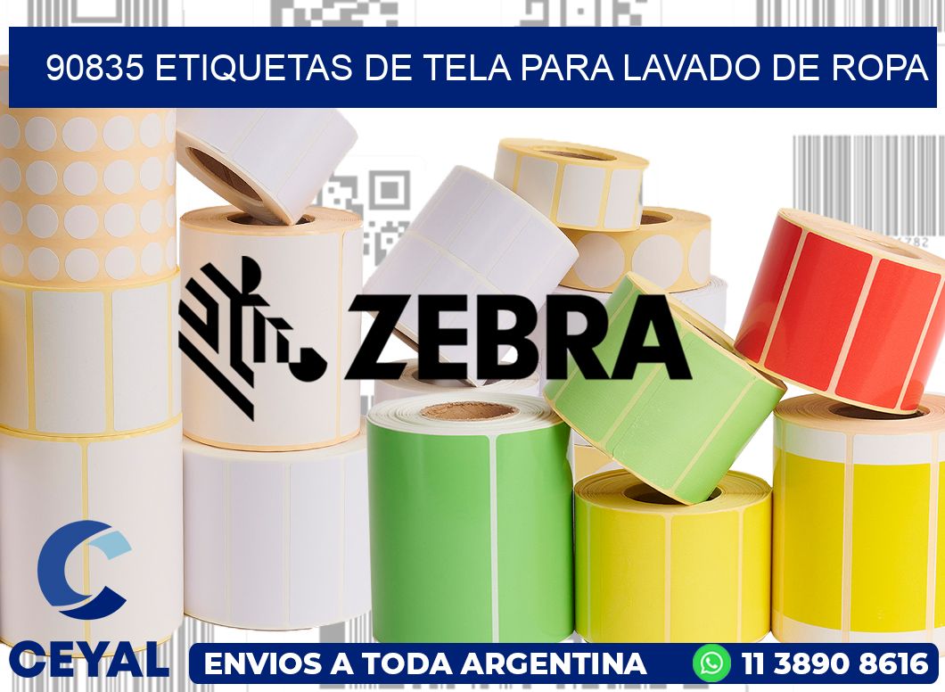 90835 Etiquetas de tela para lavado de ropa