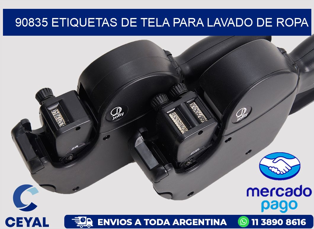 90835 Etiquetas de tela para lavado de ropa