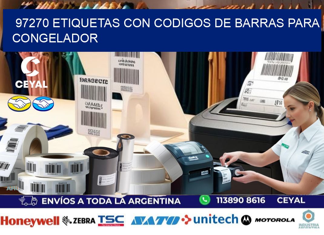 97270 Etiquetas con codigos de barras para congelador