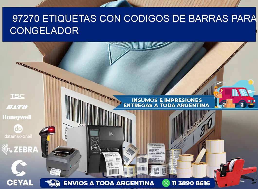 97270 Etiquetas con codigos de barras para congelador