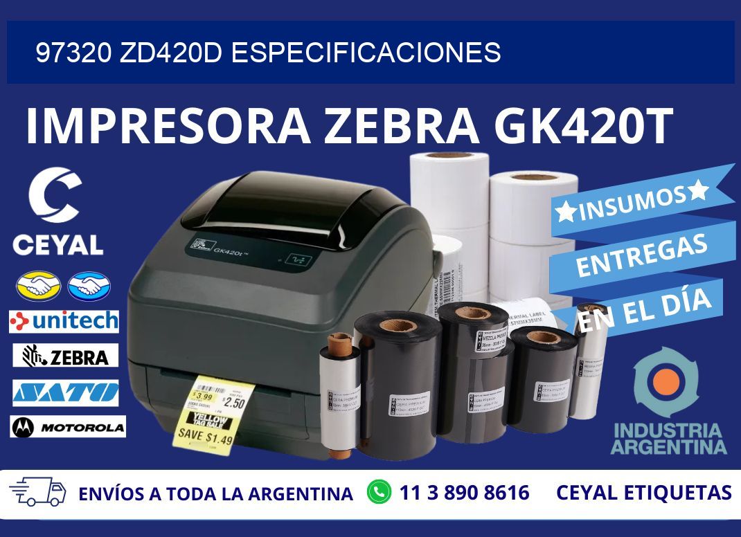 97320 ZD420d especificaciones