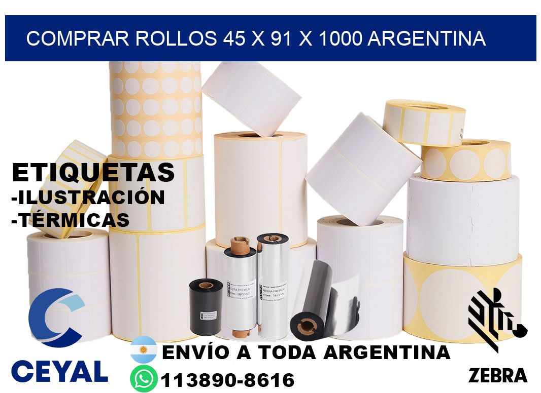 Comprar Rollos 45 x 91 x 1000 argentina