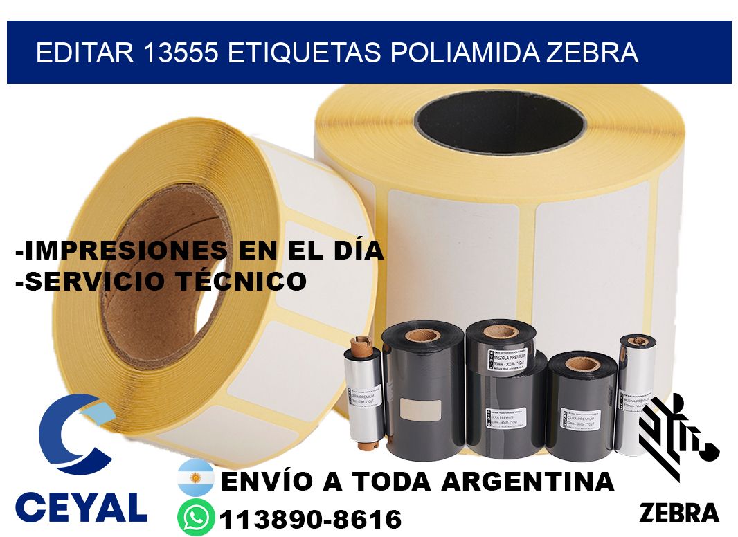 EDITAR 13555 ETIQUETAS POLIAMIDA ZEBRA