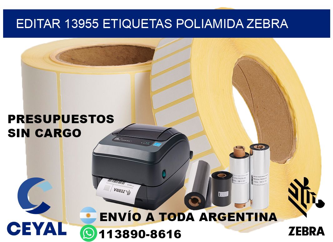 EDITAR 13955 ETIQUETAS POLIAMIDA ZEBRA