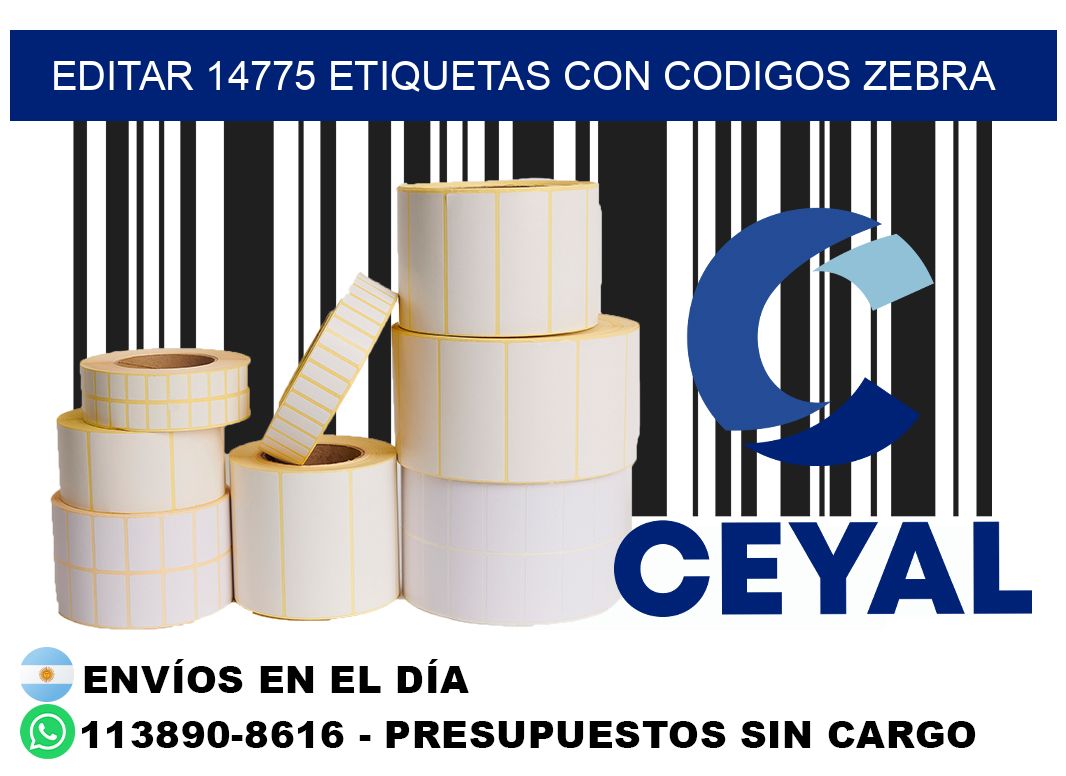 EDITAR 14775 ETIQUETAS CON CODIGOS ZEBRA