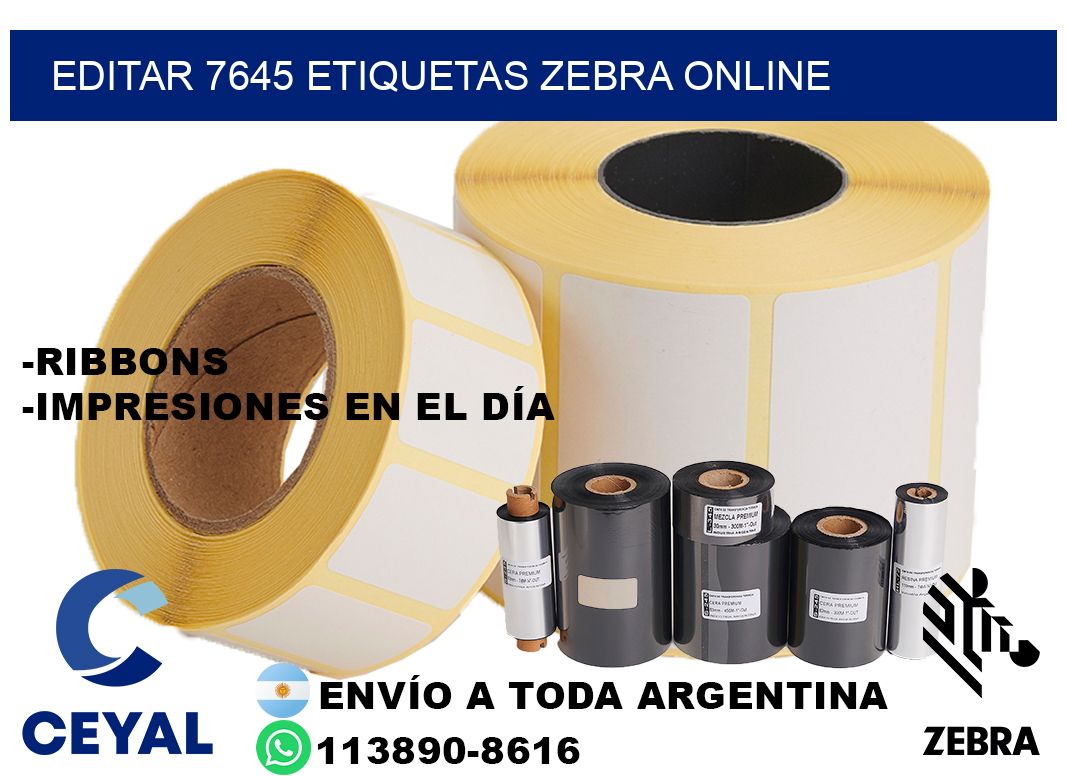 EDITAR 7645 ETIQUETAS ZEBRA ONLINE