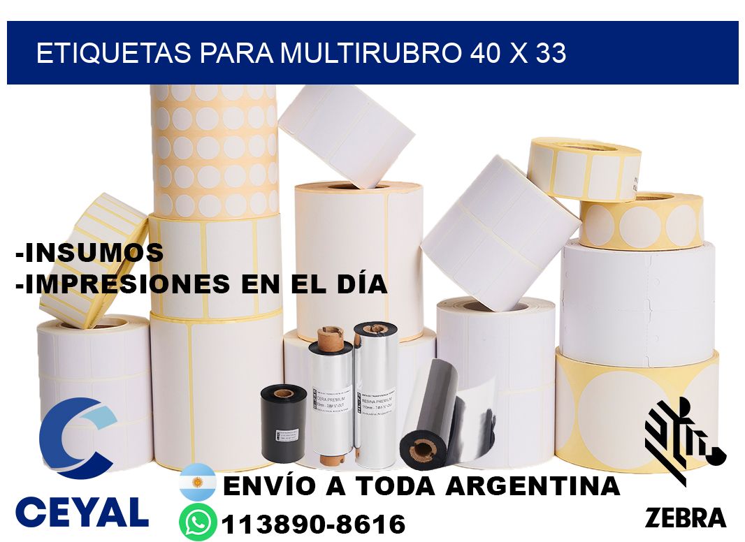 ETIQUETAS PARA MULTIRUBRO 40 x 33