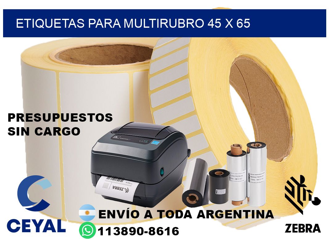 ETIQUETAS PARA MULTIRUBRO 45 x 65