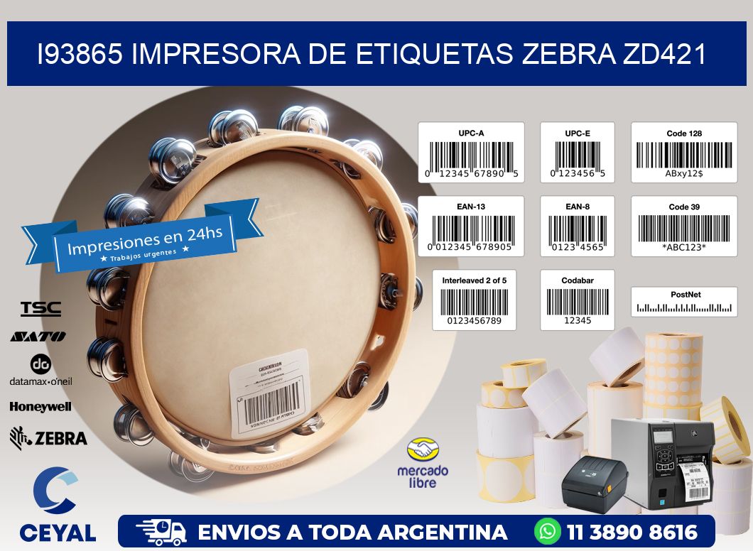 I93865 impresora de etiquetas Zebra ZD421
