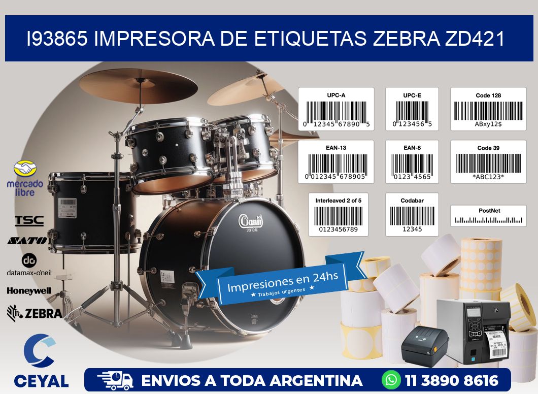 I93865 impresora de etiquetas Zebra ZD421