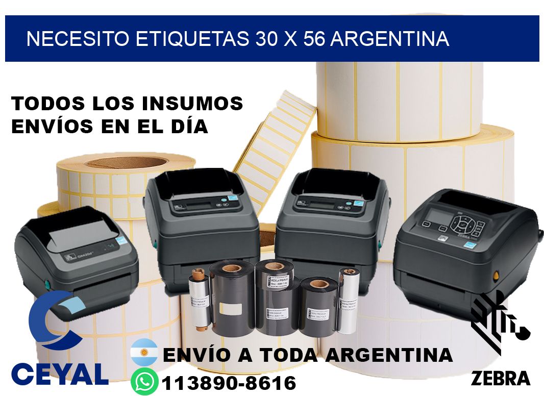 Necesito etiquetas 30 x 56 argentina
