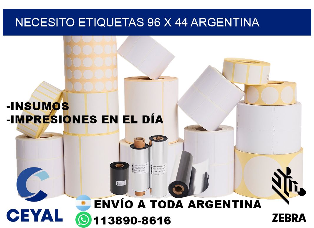 Necesito etiquetas 96 x 44 argentina