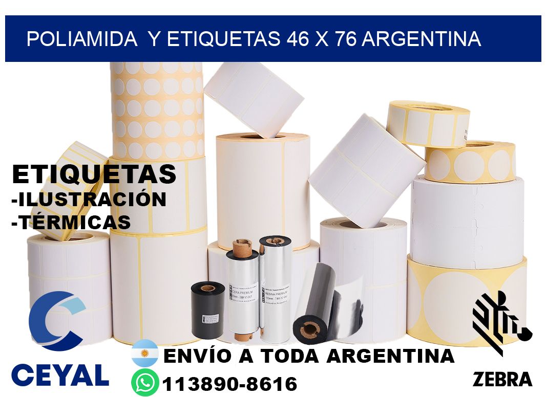 Poliamida  y etiquetas 46 x 76 argentina