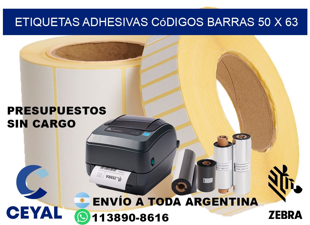 etiquetas adhesivas códigos barras 50 x 63