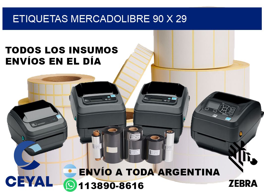 etiquetas mercadolibre 90 x 29