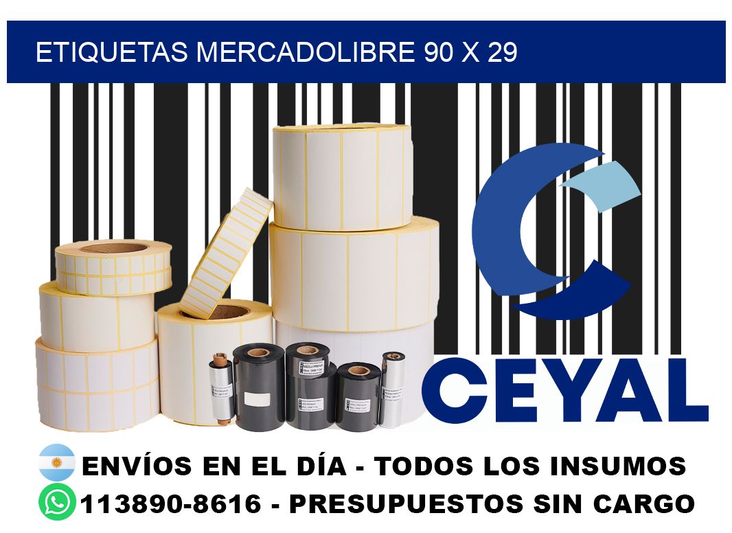 etiquetas mercadolibre 90 x 29