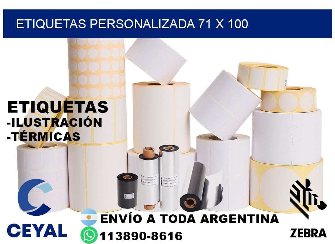 etiquetas personalizada 71 x 100