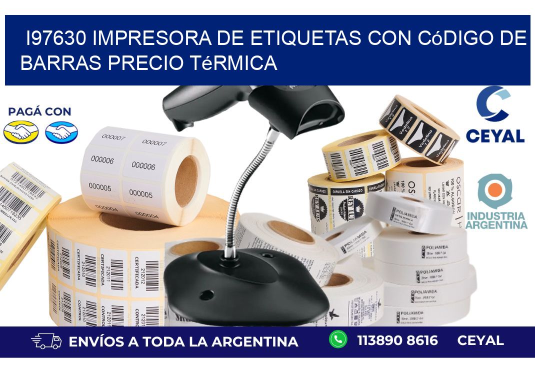 i97630 impresora de etiquetas con código de barras precio térmica