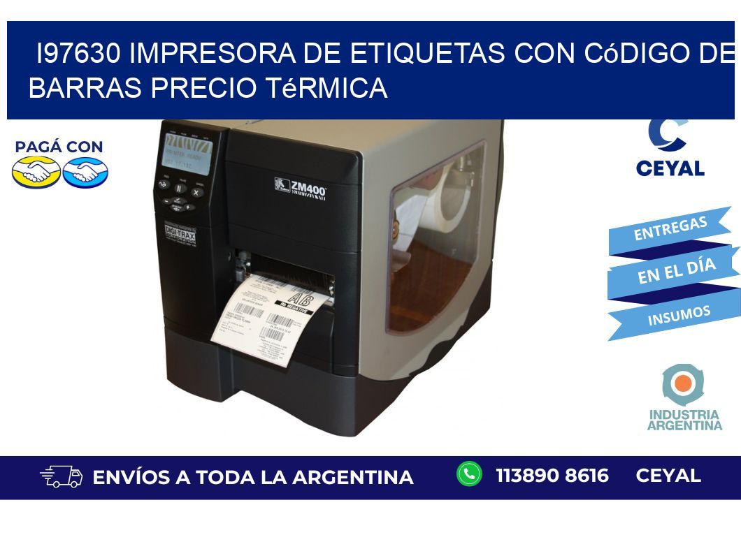 i97630 impresora de etiquetas con código de barras precio térmica