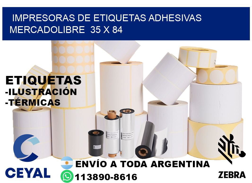impresoras de etiquetas adhesivas mercadolibre  35 x 84