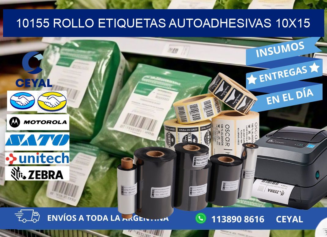 10155 Rollo Etiquetas autoadhesivas 10×15