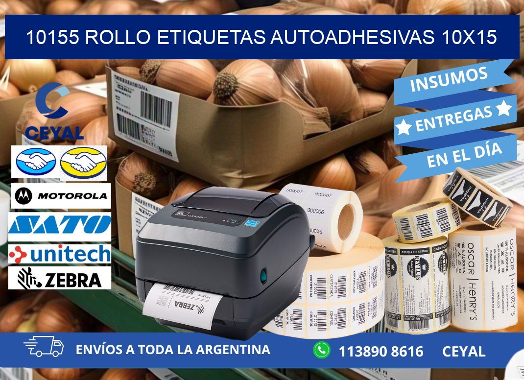 10155 Rollo Etiquetas autoadhesivas 10x15
