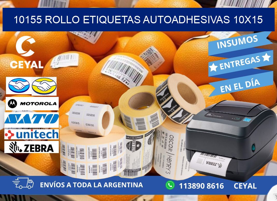 10155 Rollo Etiquetas autoadhesivas 10x15