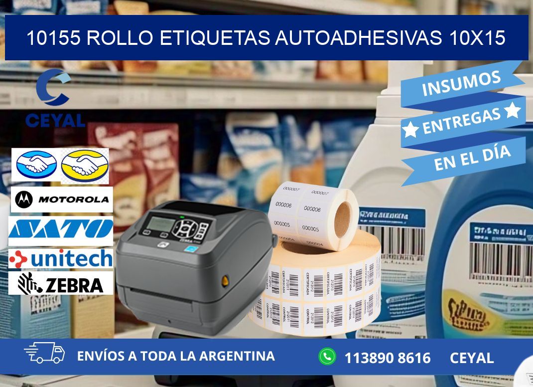 10155 Rollo Etiquetas autoadhesivas 10x15