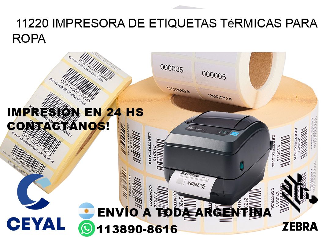 11220 impresora de etiquetas térmicas para ropa