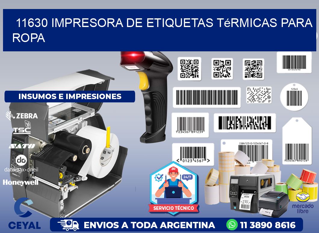 11630 impresora de etiquetas térmicas para ropa