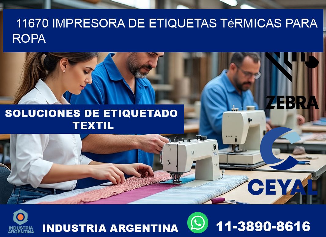 11670 impresora de etiquetas térmicas para ropa