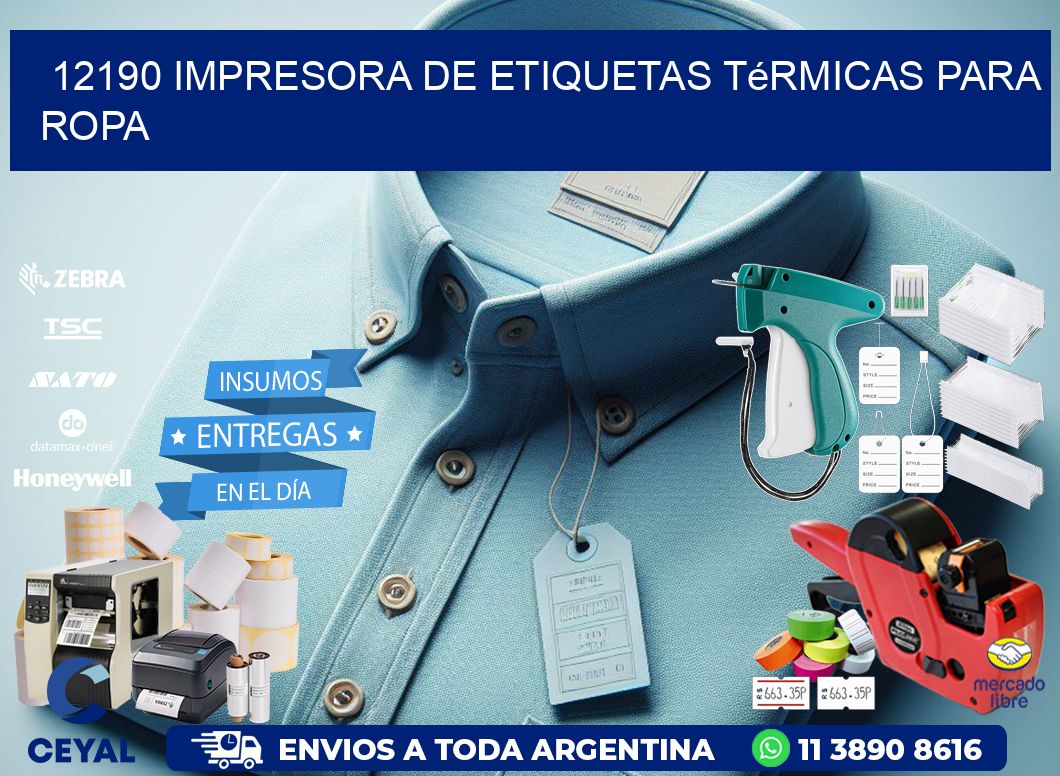 12190 impresora de etiquetas térmicas para ropa