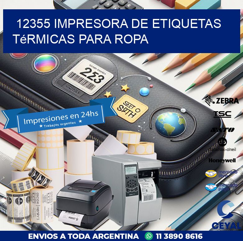 12355 impresora de etiquetas térmicas para ropa