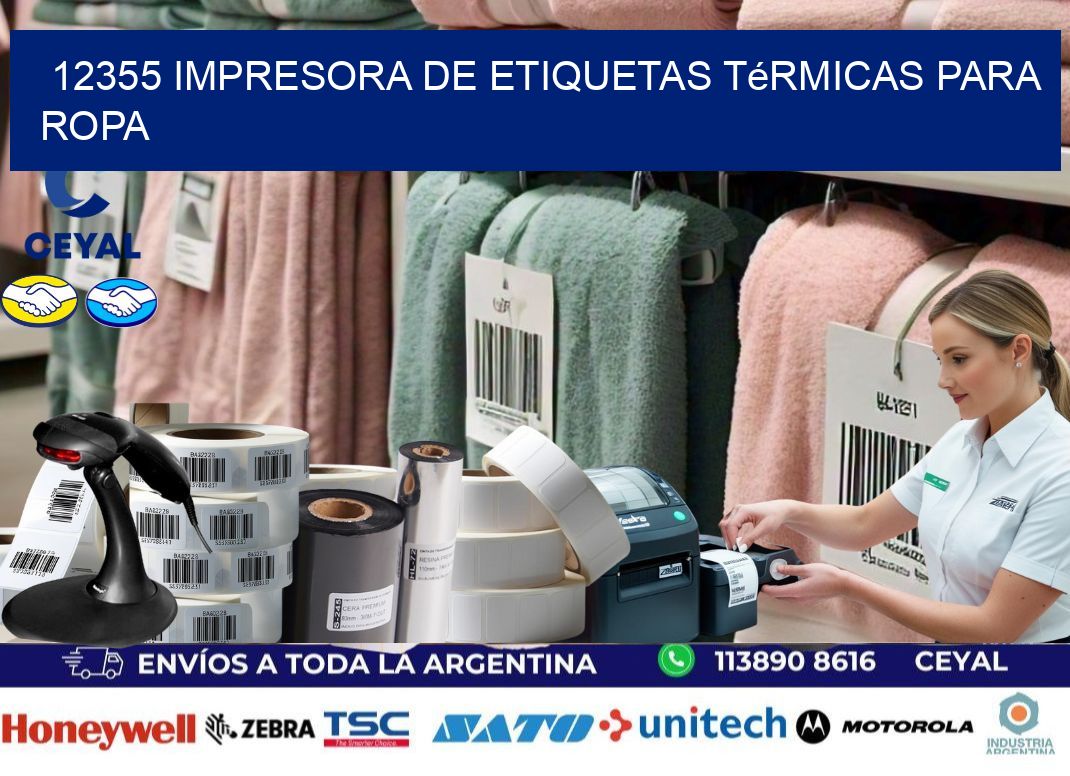 12355 impresora de etiquetas térmicas para ropa