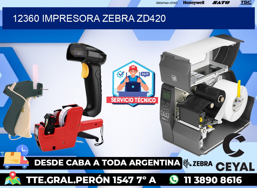 12360 Impresora Zebra ZD420