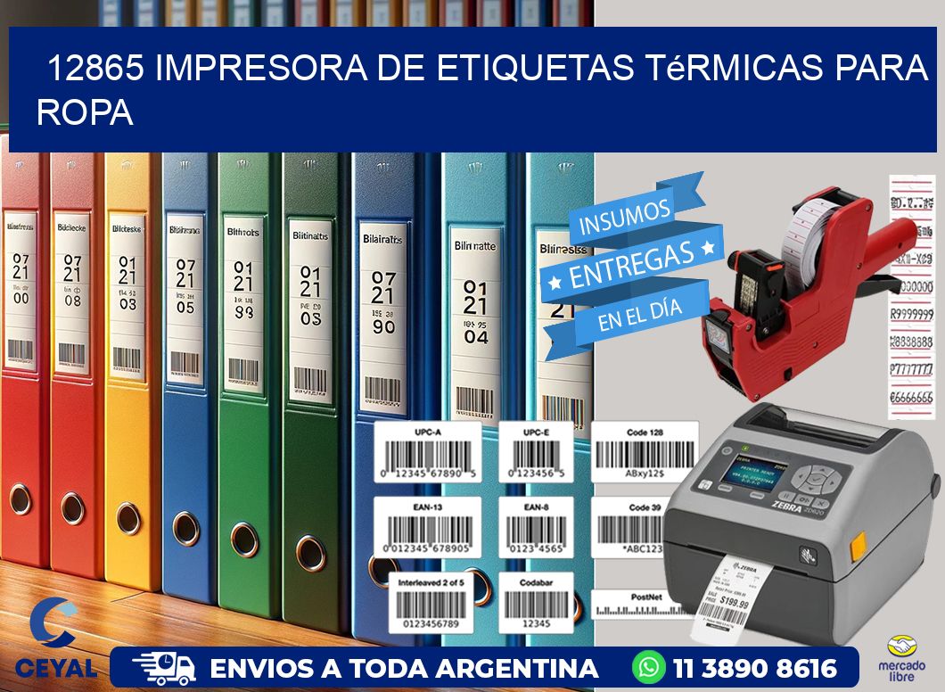 12865 impresora de etiquetas térmicas para ropa