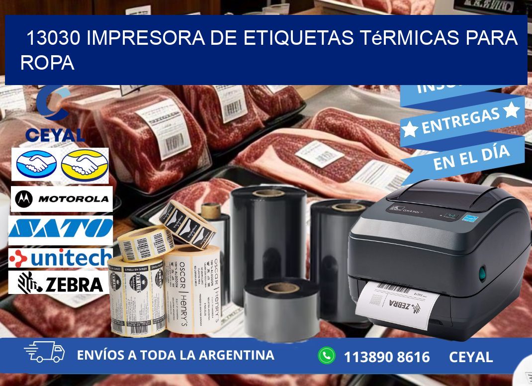 13030 impresora de etiquetas térmicas para ropa