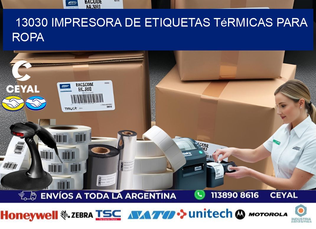 13030 impresora de etiquetas térmicas para ropa
