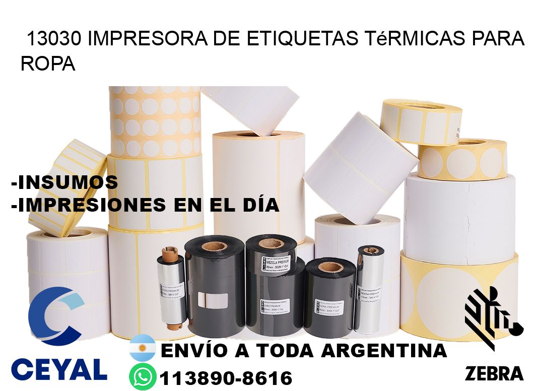 13030 impresora de etiquetas térmicas para ropa