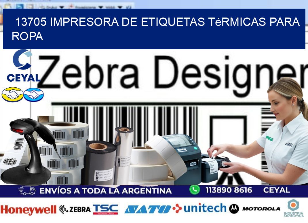 13705 impresora de etiquetas térmicas para ropa