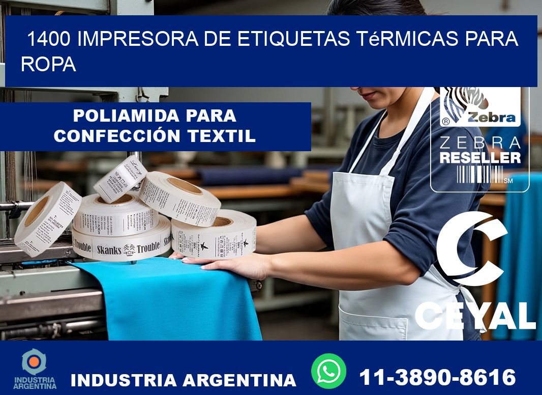 1400 impresora de etiquetas térmicas para ropa