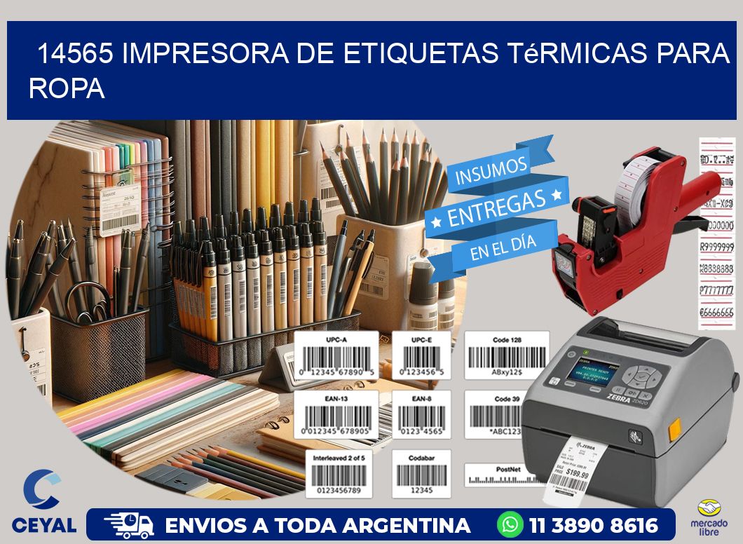 14565 impresora de etiquetas térmicas para ropa